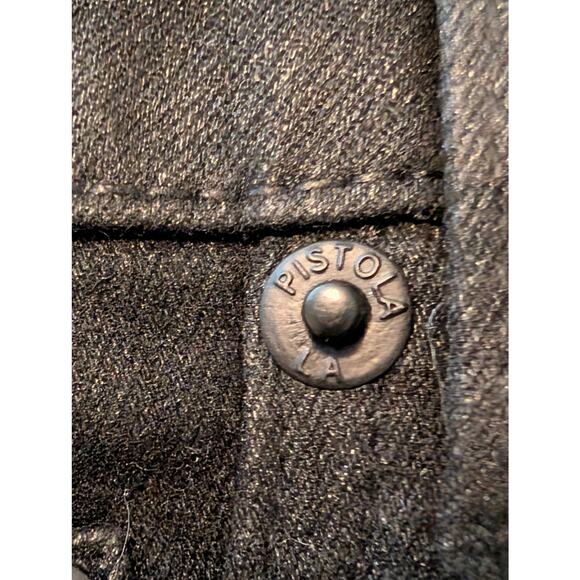 NWOT Pistola Aline High Rise Skinny Black Coated Jeans Night Sky 26 Moto Grunge - Picture 10 of 10